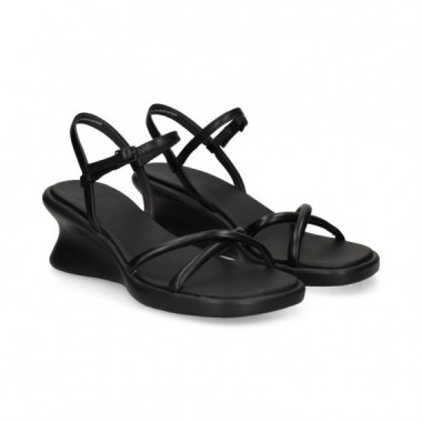 SAND.CRUZADA ACOLCHADA PIEL NEGRO