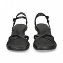 SAND.CRUZADA ACOLCHADA PIEL NEGRO