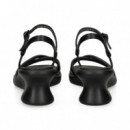 SAND.CRUZADA ACOLCHADA PIEL NEGRO