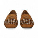 MOCASIN CALADO+TACHAS ANTE CUERO