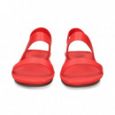 SANDALIA 2 TIRAS PIEL ROJO