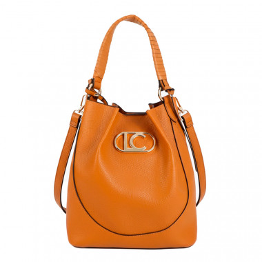 Bolso hobo efecto piel asa trenzada y lazada