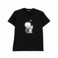 KARL LAGERFELD - ikon valentine t-shirt - 999 - B1W17038/999