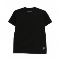 KARL LAGERFELD - ikon valentine t-shirt - 999 - B1W17038/999
