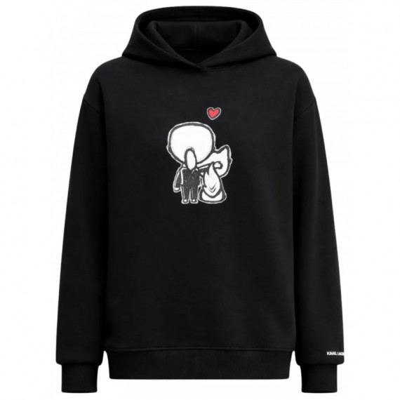 KARL LAGERFELD - ikon valentine hoodie - 999 - B1W20030/999