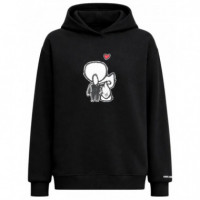 KARL LAGERFELD - ikon valentine hoodie - 999 - B1W20030/999