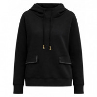 KARL LAGERFELD - mini stud detail hoodie - 999 - B1W20013/999