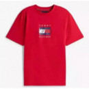 TOMMY HILFIGER - LINEAR FLAG GRAPHIC TEE - XLG - F|MW0MW41338/XLG
