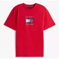 TOMMY HILFIGER - LINEAR FLAG GRAPHIC TEE - XLG - F|MW0MW41338/XLG