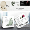 HiFuture FlyBuds4 AI Auricular Bluetooth con Tradución Simultanea de 130 idiomas Rosa