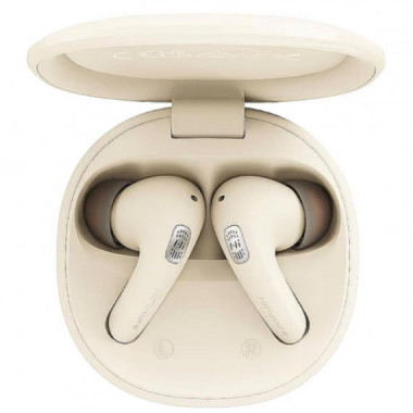 HiFuture FlyBuds4 AI Auricular Bluetooth con Traduci&oacute;n Simultanea de 130 idiomas Latte