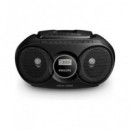 PHILIPS Reproductor Radio Cd Portatil AZ215B Negro Aux In