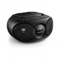 PHILIPS Reproductor Radio Cd Portatil AZ215B Negro Aux In