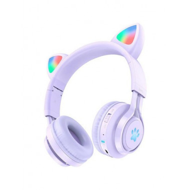 HOCO Auricular Casco Bluetooth para Ni&ntilde;os W39 Purpura
