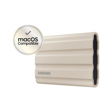 SAMSUNG Disco Duro SSD Externo 1TB T7 Shield 1050MB/S Beige Resistente a Golpes ,Agua y Polvo