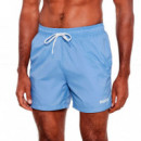 Bañador tipo shorts de secado rápido con logo estampado