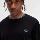 Camiseta Con Ribete Con Dos Franjas