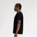 Camiseta Con Ribete Con Dos Franjas