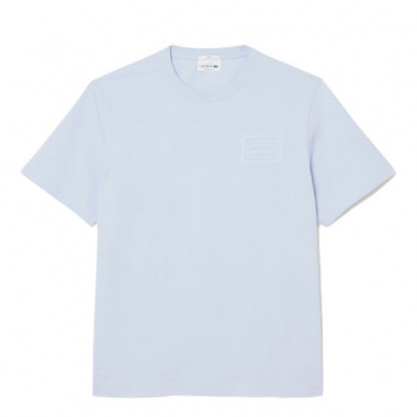 Camiseta de punto jersey con detalles de la marca en relieve