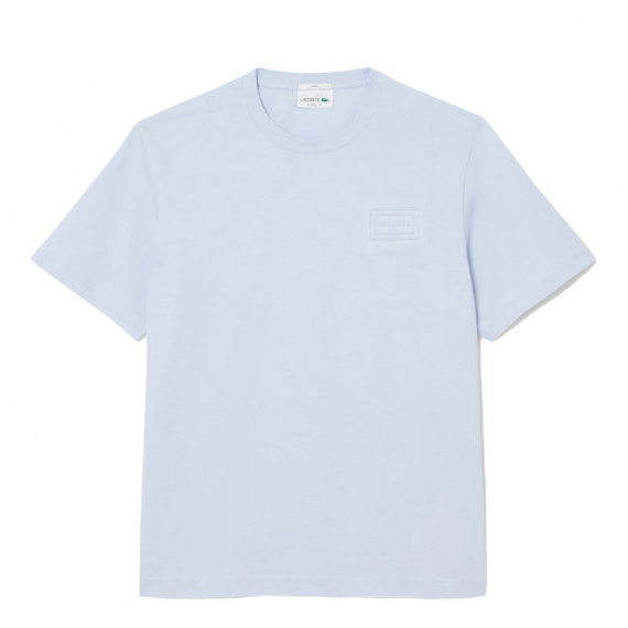 Camiseta de punto jersey con detalles de la marca en relieve