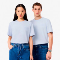 Camiseta de Punto Jersey con Detalles de la Marca en Relieve  LACOSTE