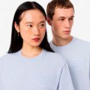 Camiseta de punto jersey con detalles de la marca en relieve