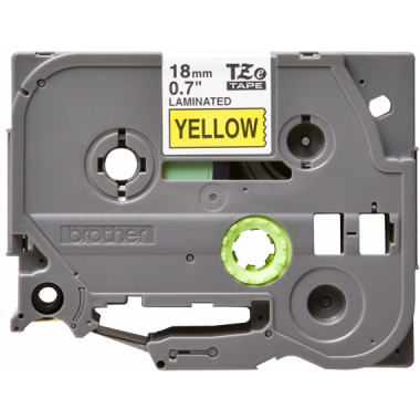 Cinta BROTHER P-touch Laminada Negro sobre Amarillo 18MM 8M (TZ641)