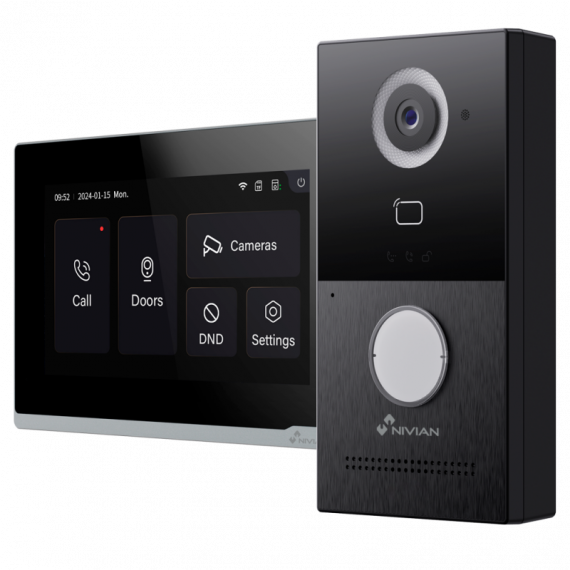 Kit Videoportero Ip Wifi NIVIAN de 2 Hilo NVS-VIDEOINTERCOM-2W