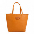 Bolso Shopper desestructurado pespuntes monograma