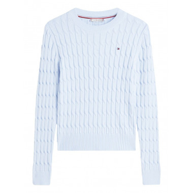 TOMMY HILFIGER - CO CABLE MID GG C-NK LS SWT - C1O - F|WW0WW47644/C1O