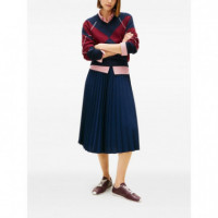TOMMY HILFIGER - Fluid Pleated Pull On MIDI Skirt - C1G - F|WW0WW48538/C1G