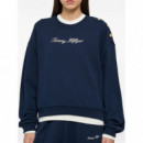 TOMMY HILFIGER - GOLD BTN SCRIPT TERRY SWTSRT - C1G - F|WW0WW48783/C1G