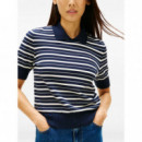 TOMMY HILFIGER - CO JERSEY FINE GG POLO S/S SWT - 0A6 - F|WW0WW47622/0A6