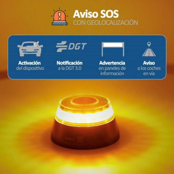 EBOX V16IOT Baliza V16 Homologada y Conectada a la Dgt - Guanxe Atlantic Marketplace