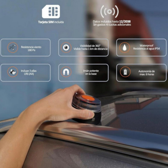 EBOX V16IOT Baliza V16 Homologada y Conectada a la Dgt - Guanxe Atlantic Marketplace