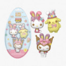 Funko Pocket pack de 3 Hello kitty pompompurin y Kuromi como conejitos de pascua sanrio