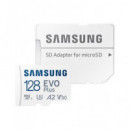 SAMSUNG Tarjeta Memoria Micro SDXC 128Gb Con Adaptador EVO Plus 160Mb/s A2 V30
