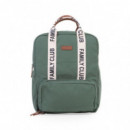 Bolso Mochila Mommy Club Signature Canvas Verde