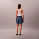 Shorts denim acampanados de tiro alto