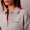 Sudadera holgada de felpa francesa con cremallera de un cuarto