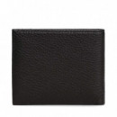 Cartera plegable de piel