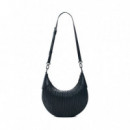 Bolso mediano ovalado relieve