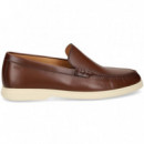 MOCASIN BORDON PIEL MARRON