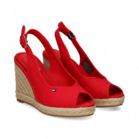 Abierto Punta y Talon Textil Rojo  TOMMY HILFIGER