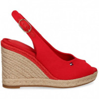 Abierto Punta y Talon Textil Rojo  TOMMY HILFIGER