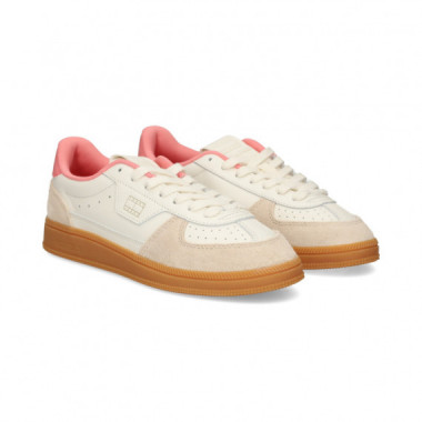 TALON ROSA DEPORTIVO ANTE+PIEL BLANCO