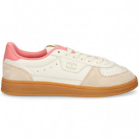 TALON ROSA DEPORTIVO ANTE+PIEL BLANCO