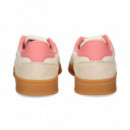 TALON ROSA DEPORTIVO ANTE+PIEL BLANCO