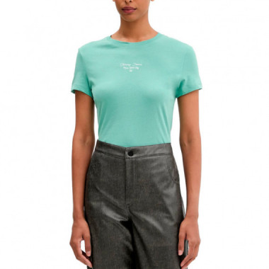 Camiseta de punto con logo y corte slim