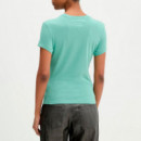 Camiseta de punto con logo y corte slim